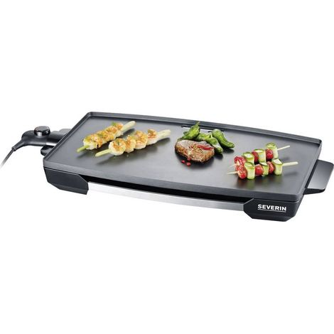 Severin KG 2397 Elettrico Griglia da tavolo Con regolazione manuale della temperatura Acciaio inox (spazzolato), Nero