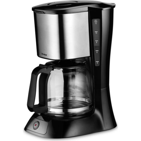Trisa Perfect Coffee 12 Kaffeemaschine Schwarz, Edelstahl Fassungsvermögen Tassen=12