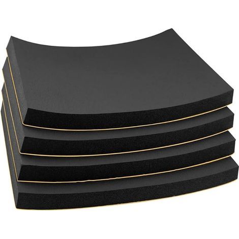 Sous-tapis en mousse alvéolaire, 7 mm d'épaisseur, adhésif autocollant, lot de 4 (50x80 cm) (1/5)
