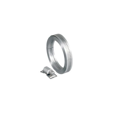 Bridas extralargas con 30 cabezales de sujeción para banda de 8 mm - Acero inoxidable W4 OUTIFRANCE