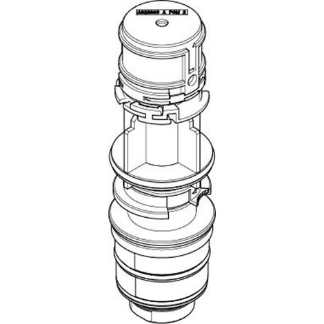 DORNBRACHT cartucho termostático con unidad de regulación PIEZAS DE REPUESTO 90150206500 D. 44 x 147 mm, 50 l/min., 9015020650090