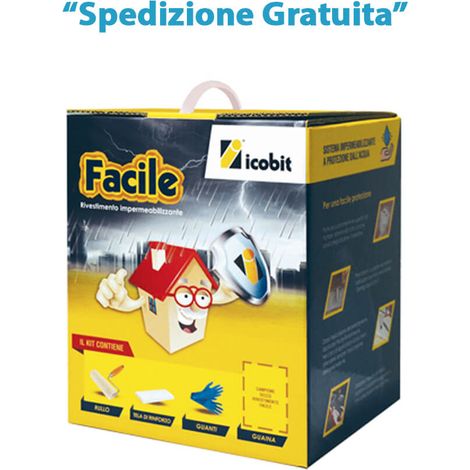 Kit Rivestimento Impermeabilizzante Facile Icobit Grigio 3 Kg (1/2)
