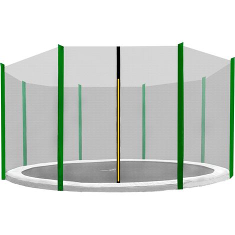 Rete di protezione Aga 366 cm per 8 pali Rete nera / Verde scuro