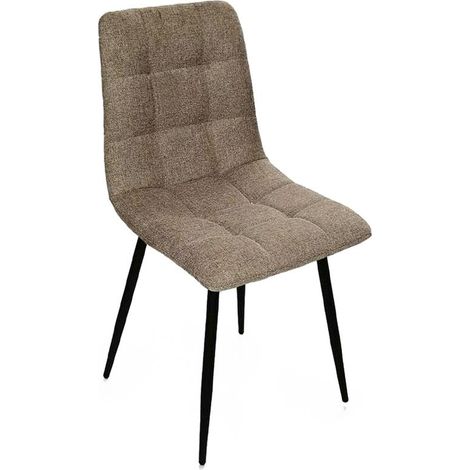 Set 4 sedie sedie imbottite marrone cm 44x55x88h