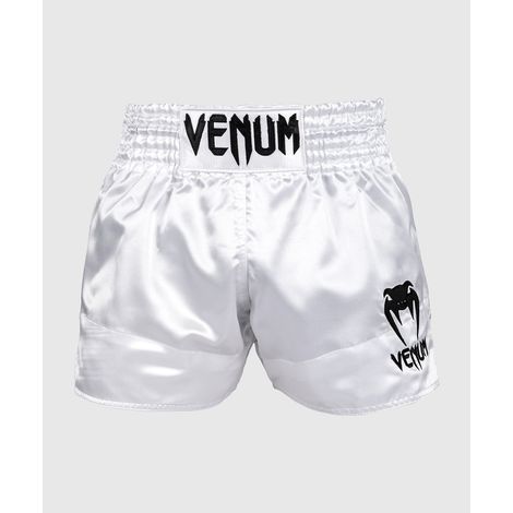 Pantalones cortos Venum Muay Thai clásicos blancos/negros talla L