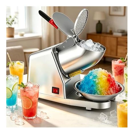 FLITI- Machine à Glace Pilée Professionnelle 300W 2200RPM avec Double Lame, Bol et Couvercle, pour Cocktails Granités Boissons Fraîches, Usage Domestique Bar Bureau (1/5)