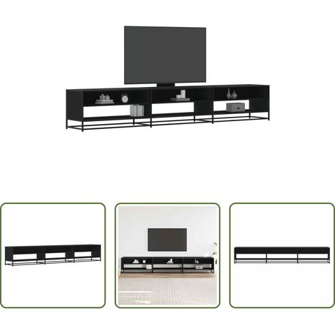 vidaXL Schrank für Fernseher - TV-Schrank Schwarz 270x40x46 cm Holzwerkstoff (1/5)