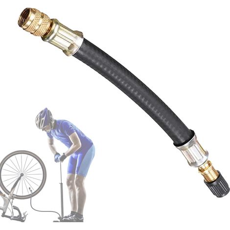 Tuyau d'extension de gonfleur de Pneu, rallonge de Valve - Tuyau d'extension en Caoutchouc étanche pour Valve,Adaptateur en Laiton Massif, Tube d'extension de Pompe pour Voitures, vélos, Motos, (1/5)