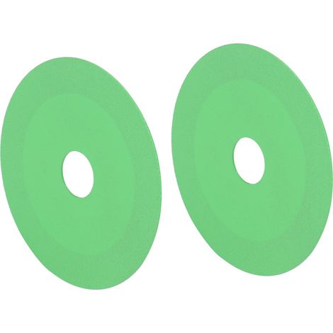 Lot de 2 lames de scie pour meuleuse d'angle de 100 mm, en adamantium haute dureté et résistant à la chaleur, pour la coupe de verre et de céramique.