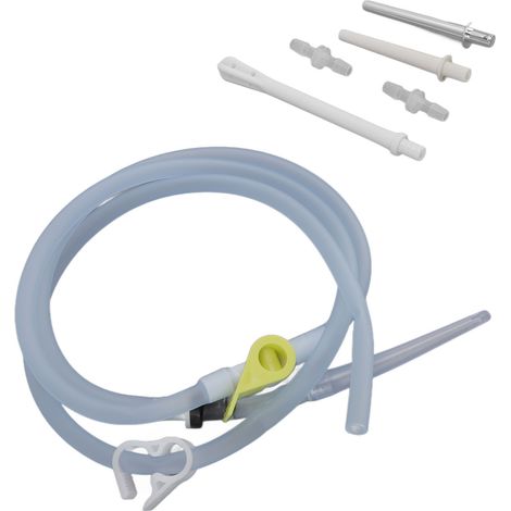 Tuyau de lavement en silicone souple, brillant et inodore de 1,5 m pour seau à lavement, pour nettoyage en profondeur (1/5)