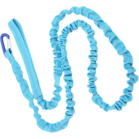 Corde de remorquage résistante, flexible et amortissante, avec boucle de remorquage, accessoire de camion pour le cyclisme en plein air (bleu) (1/5)