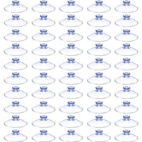 Cup50 pcsMini CupSize 30MM Transparent a Strong adhesion for Surface Lisse-Petite cup in Plastic PVC without Hooks (1/5)