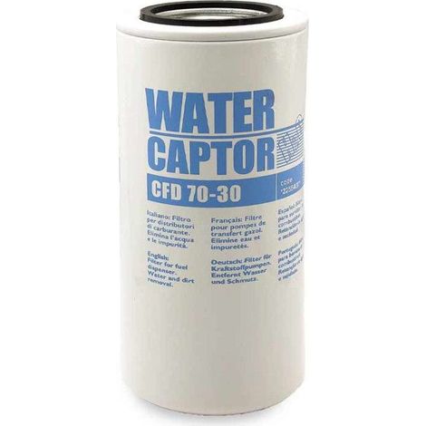Filtre à gasoil à absoption d'eau 70 l/min 30μ femelle 3/4' PIUSI - 08415