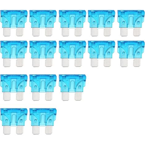 Fusibles À Lame 15A 15pcs Pour Voiture Court-Circuit Couleur: Bleu, Matériau: Plastique Et Métal, Taille: 1.9x1.8x0.5cm, Remplacement Direct (1/5)