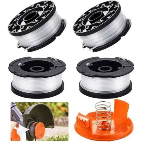 weiße Ersatzspulen für Rasenmäher, selbstzuführende Nylon-Ersatzspule für Trimmer/Rasentrimmer, 1,65 mm Durchmesser (1/4)