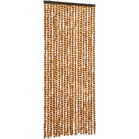 vidaXL Zanzariera Ocra e Bianco 56x185 cm Ciniglia