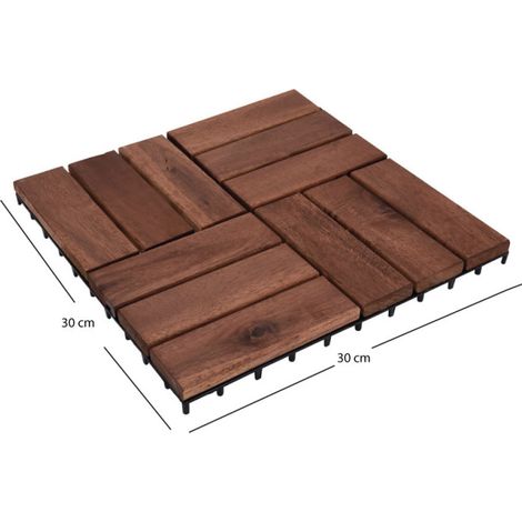 BALDOSAS MADERA 30X30 CM 9 PIEZAS (1/3)
