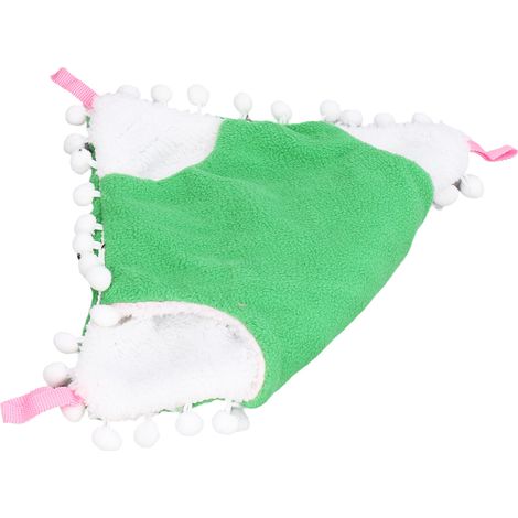 Petit hamac pour perroquets, hamac chaud, nid d'oiseau, cabane, lit pour hamsters, écureuils volants, hamsters dorés, vert (1/5)