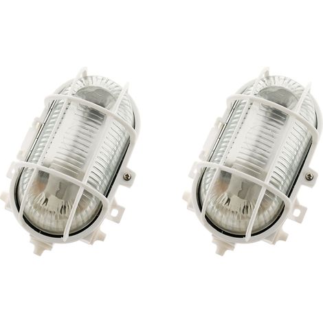 Lot de 2 hublots ovales extérieurs 5W IP44 + ampoule LED - Zenitech (1/5)