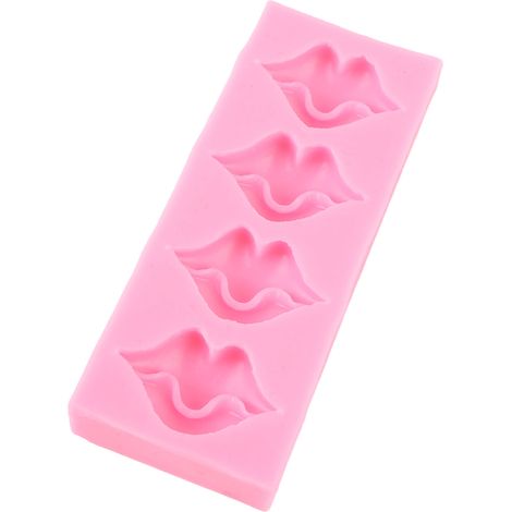 Fondant-Form mit Lippen, leicht zu lösende, weiche Silikon-Backform für Schokoladen-, Pralinen- und Kuchendekoration (1/5)