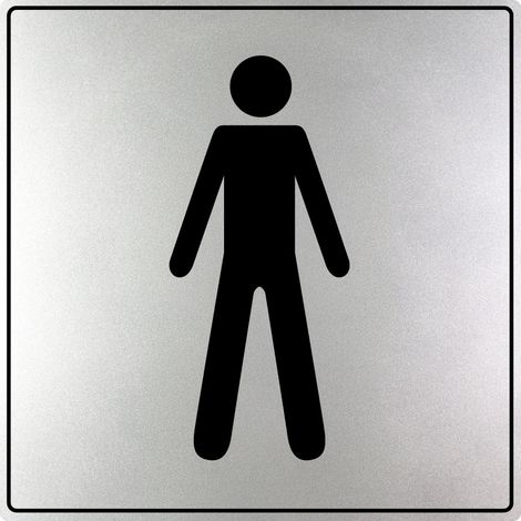 Plaque de porte Toilettes hommes - Gamme Iso 7001 200x200mm - 4380025 (1/2)