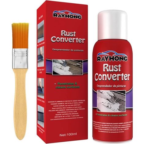 Mehrzweck-Rostentferner, Rostschutzspray für Fahrgestelle mit Pinsel, Rostentferner für die Fahrzeugpflege und -reinigung, 100 ml