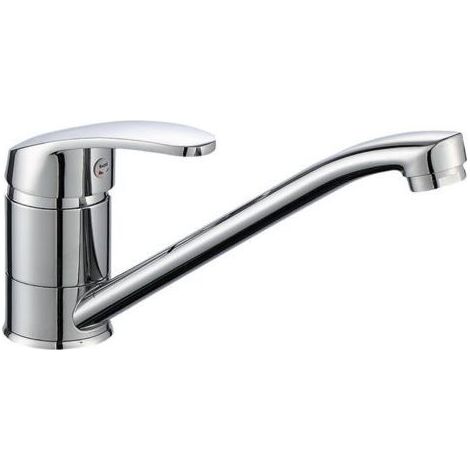 Pair Robinet mitigeur d'évier de cuisine – Robinet de caravane basse pression avec bec pivotant à 360°, design monobloc à levier unique pour cuisine, bar et utilitaire-Robinet à eau froide uniquement (1/4)