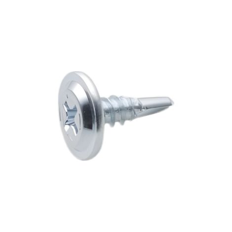 Vite autoperforante zincata bianca testa larga piatta 4,2x13 mm 100 pz (1/5)