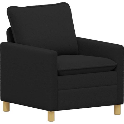 Canapé Noir 76 x 81 x 87,5 cm Tissu vidaXL (1/5)
