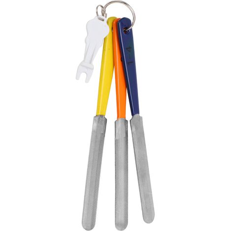 Lime à ongles double face pour guitare, 3 pièces avec poignée ergonomique et bords tranchants (1/5)