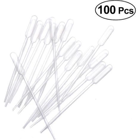 Packung mit 100 Einweg-Transferpipetten aus Kunststoff (0,5 ml), graduiert und mit Skala, für ätherische Öle.