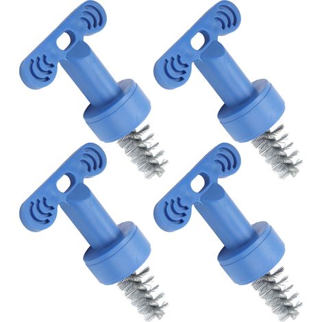 4 Brosse de Batterie Voiture, Nettoyant Bornes avec Manche T, Anti-Rouille et Anti-Poussière, Outil de Nettoyage à Main, Lot de 4 Pièces (1/5)