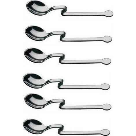 Abert cucchiaino caffè con piega Riflesso acciaio inox 18/10 set 12 pezzi