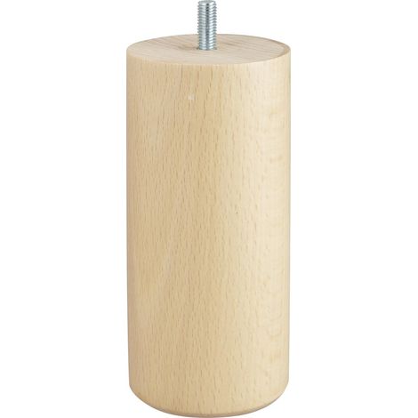 Gamba cilindrica per letto in faggio verniciato, H.15 cm x Diam. 6.8 cm CIME CIME (1/4)