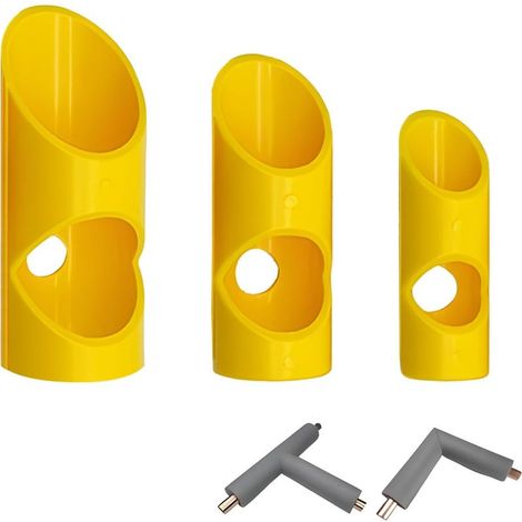 3pcs jaune Ensemble d'outils de coupe de mousse d'isolation pour tuyau de 15 mm, 22 mm, 28 mm, outil de précision pour taraudage de tuyaux en mousse, ensemble d'outils de coupe pour plombiers (1/5)