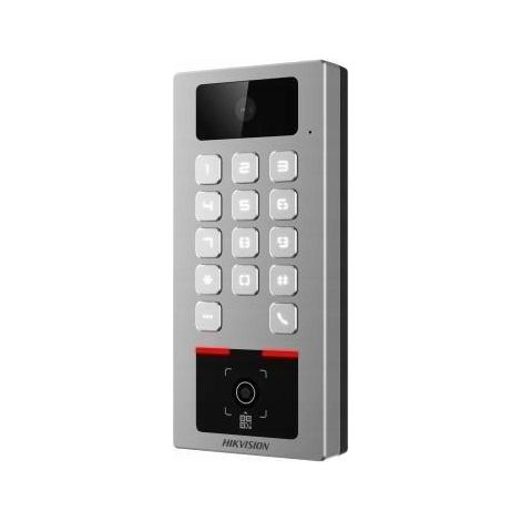 Hikvision DS-K1T502DBWX-CQR, lector de control de acceso, terminal de control de entrada, gris