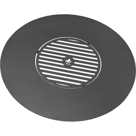 Plaque de cuisson en acier 102 cm avec grille 50 cm pour braséro – Répartition uniforme de la chaleur – 222306