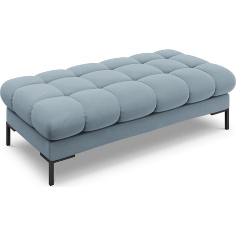 Banc 2 places en velours bleu clair (1/5)