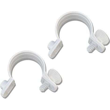 ZOLGINAH Lot de 2 colliers de serrage en plastique pour tuyaux de piscine Ø 32 mm, Gris