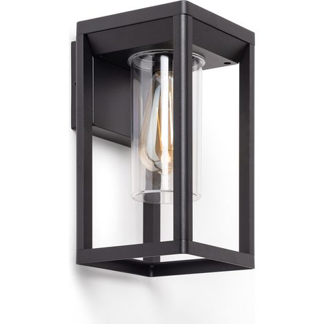 Wandleuchte Außen Aluminium Ankari Schwarz