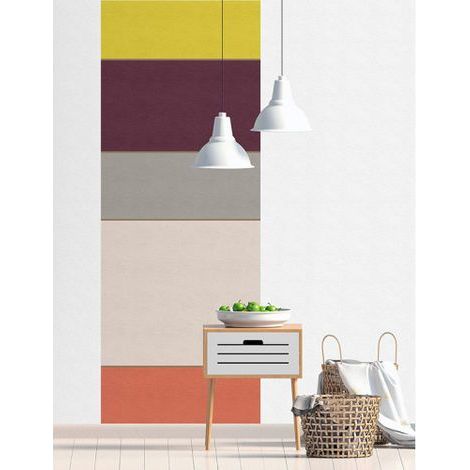 Papier peint panoramique cuisine et bureaux Tapisserie panoramique beige, orange et jaune moderne Papier peint panoramique design multicolore (1/3)