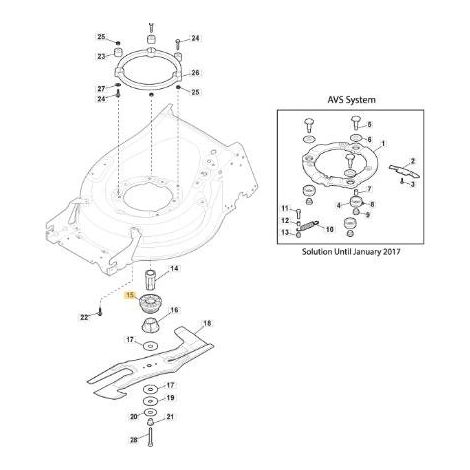 Puleggia espansibile motore tagliaerba LINER19SV ORIGINALE STIGA 122601933/0