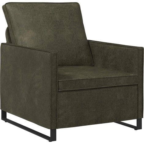 Armchair Army Green 70 x 81 x 82 cm Faux Suede Fabric vidaXL (1/5)
