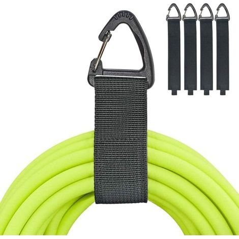 Verlängerungskabelhalter (4er-Pack), Verlängerungskabelhalter zur Aufbewahrung und Organisation in der Garage, robuste 40,6 cm lange Aufbewahrungsgurte (1/4)