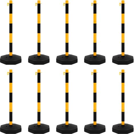 vidaXL Chain Post Set with 10 m Plastic Chain