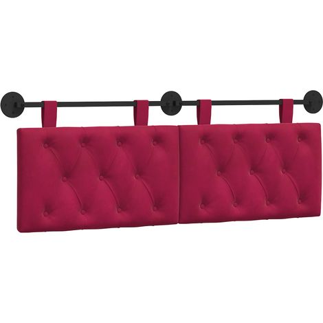 Maison Exclusive - Testiera sospesa Con luce LED Rosso Vino Velluto