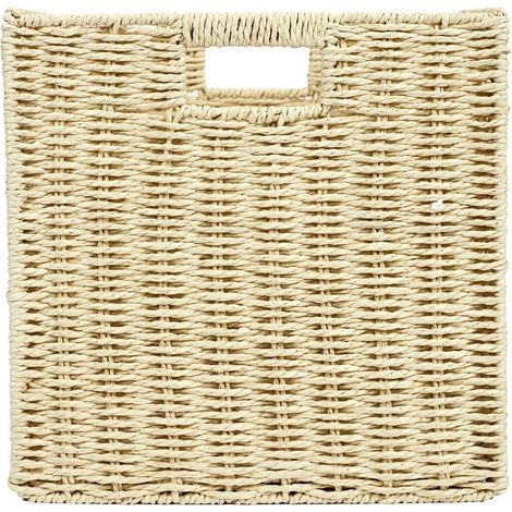 Cube de Rangement - HOME DECO FACTORY - Pliable - Tressé - Marron (1/5)