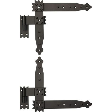 Penture équerre 250 x 230 mm Noire Revêtement en poudre Ferrure de volet (1/5)