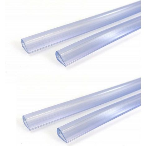 TRADE SHOP - Set 4 Paracolpi Striscia Profilo Portiera Auto Tuning Pvc Trasparente 88cm 68cm -