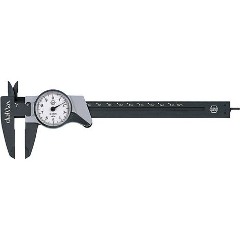 [GEBRAUCHT] B-Ware Wiha Uhrenmessschieber 150mm Präzisionsmessgerät Kunststoff 0,1mm Ablesung